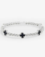 5MM Agate Moissanite Tennis Bracelet 14K Gold - White Gold