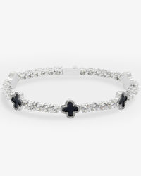 agate 5mm moissanite tennis bracelet 14k white gold px