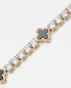 5MM Agate Moissanite Tennis Bracelet 14K Gold - Yellow Gold