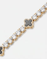 5MM Agate Moissanite Tennis Bracelet 14K Gold - Yellow Gold