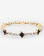 5MM Agate Moissanite Tennis Bracelet 14K Gold - Yellow Gold