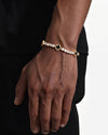 5MM Agate Moissanite Tennis Bracelet 14K Gold - Yellow Gold