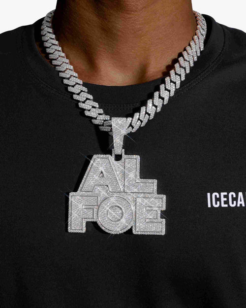 al foe moissanite custom name pendant 14k gold icecartel model
