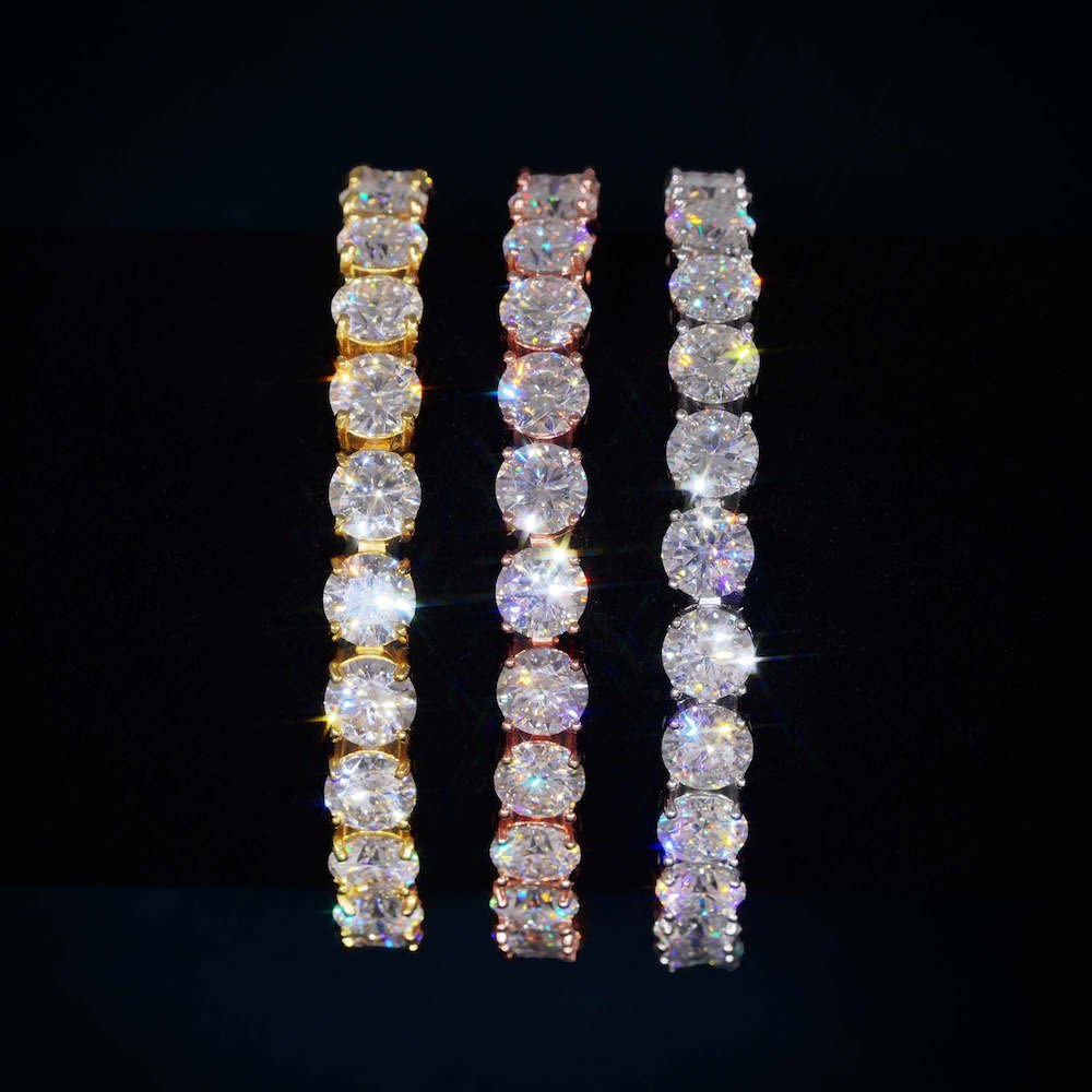 All Moissanite Tennis Bracelets Front