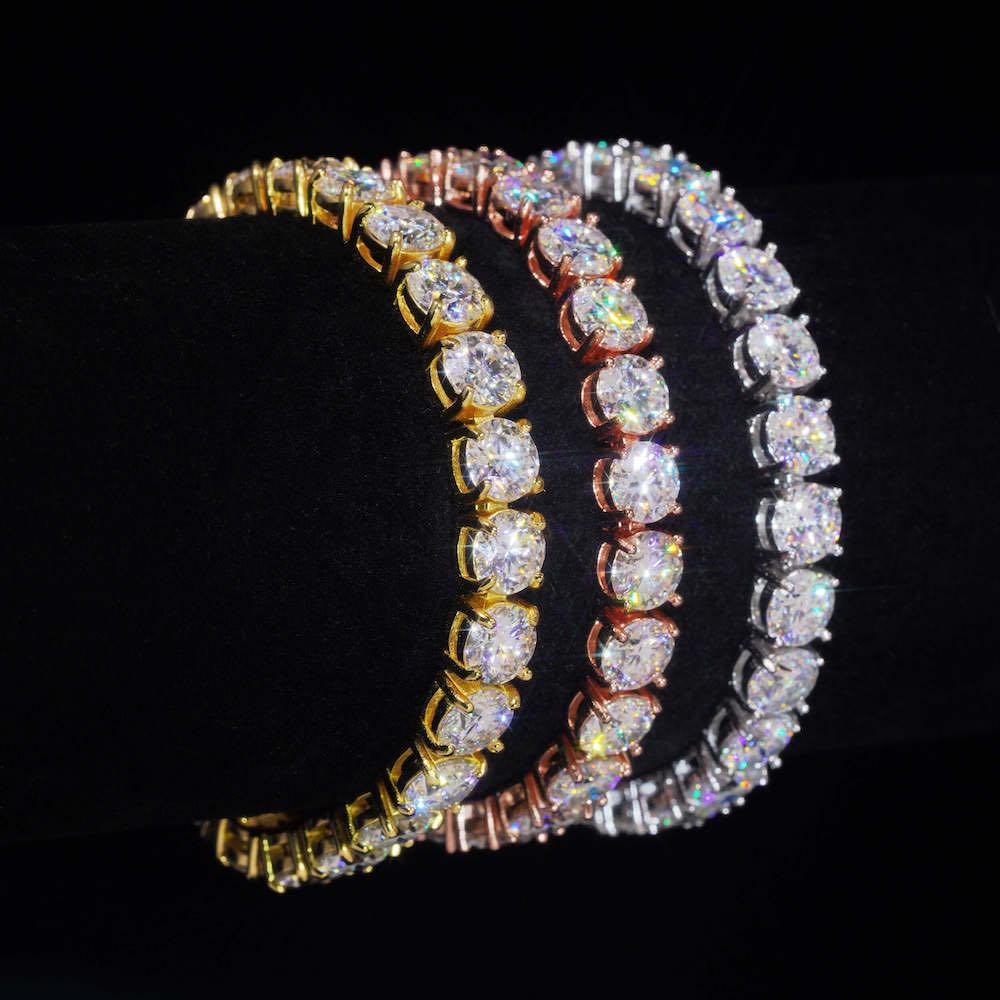 All Moissanite Tennis Bracelets all colors side