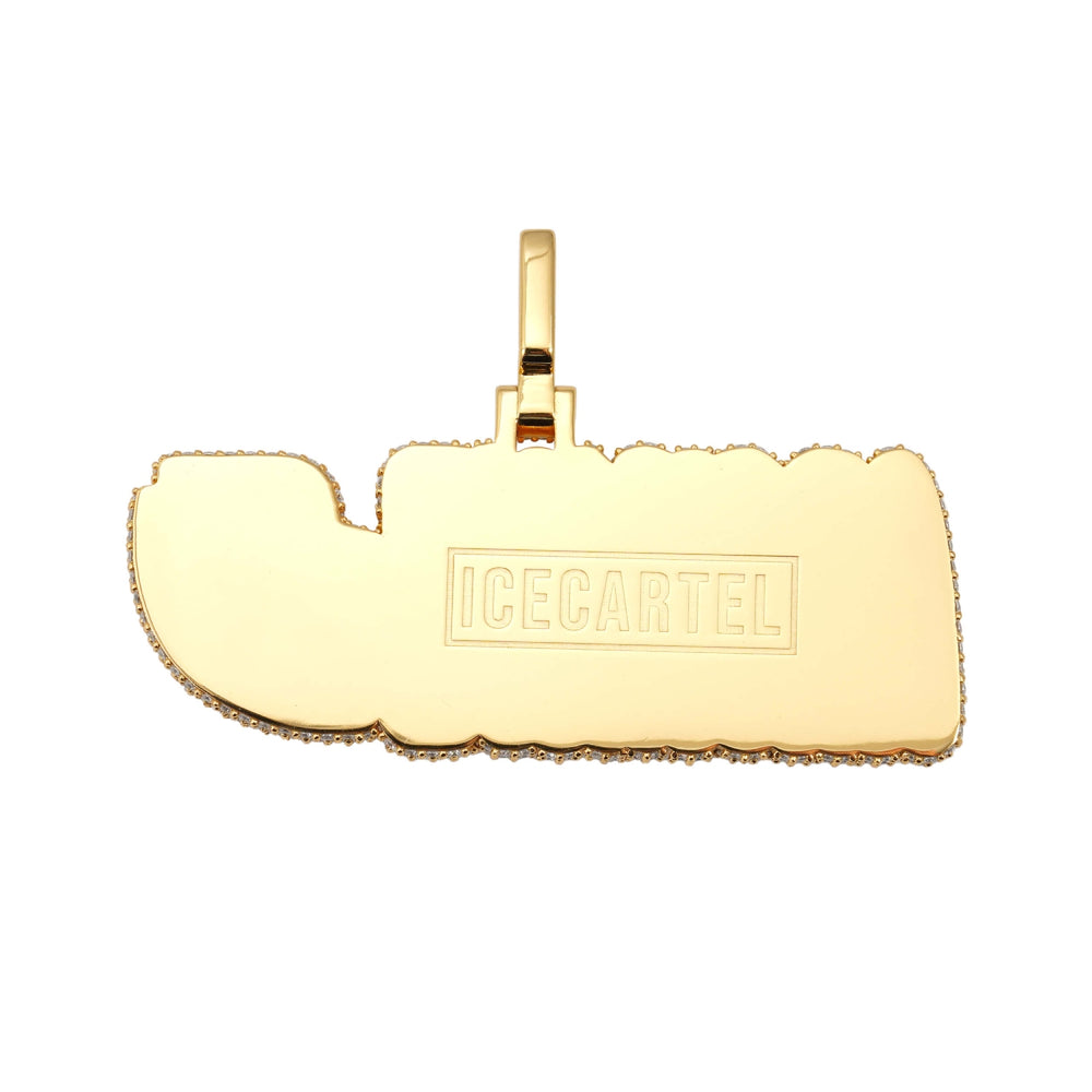 arshaye moissanite custom name pendant 14k gold icecartel back