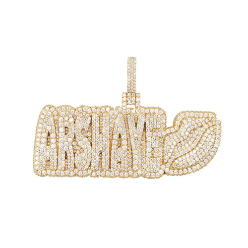 arshaye moissanite custom name pendant 14k gold icecartel main