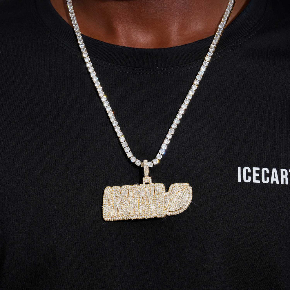 arshaye moissanite custom name pendant 14k gold icecartel model