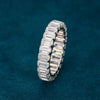 Moissanite Baguette Band Ring 14K Gold - White Gold