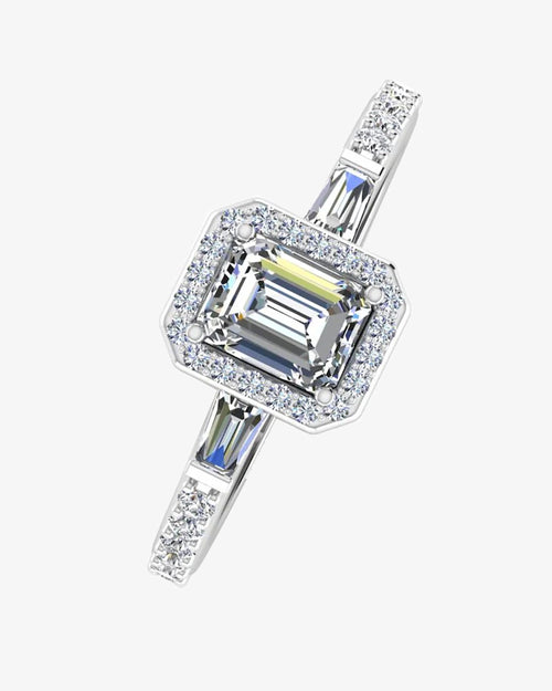baguette round cut halo moissanite engagement ring icecartel i