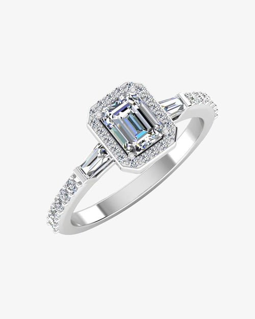 baguette round cut halo moissanite engagement ring icecartel main