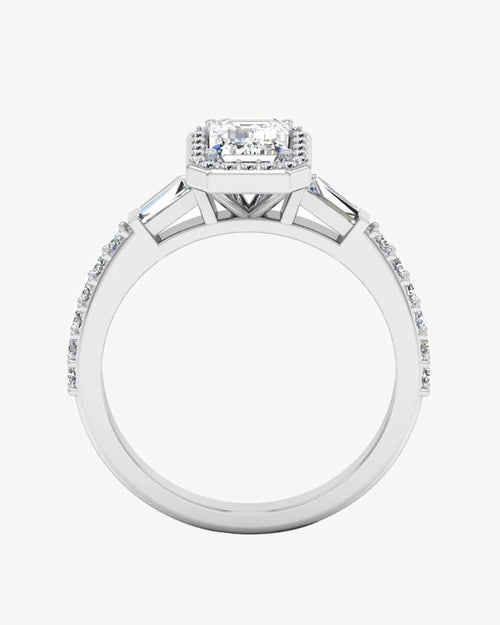 baguette round cut halo moissanite engagement ring icecartel o