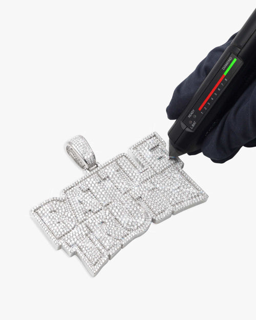 battle truth moissanite custom name pendant px test