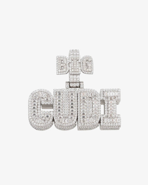 big cudi custom moissanite name pendant 14k gold icecartel white