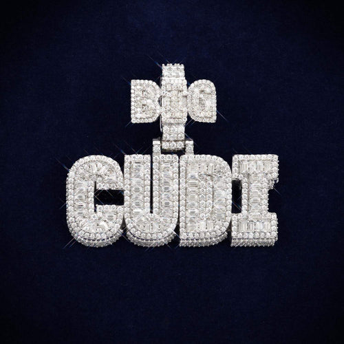 big cudi custom moissanite name pendant 14k gold icecartel main