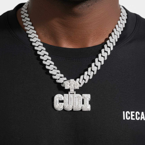 big cudi custom moissanite name pendant 14k gold icecartel model1