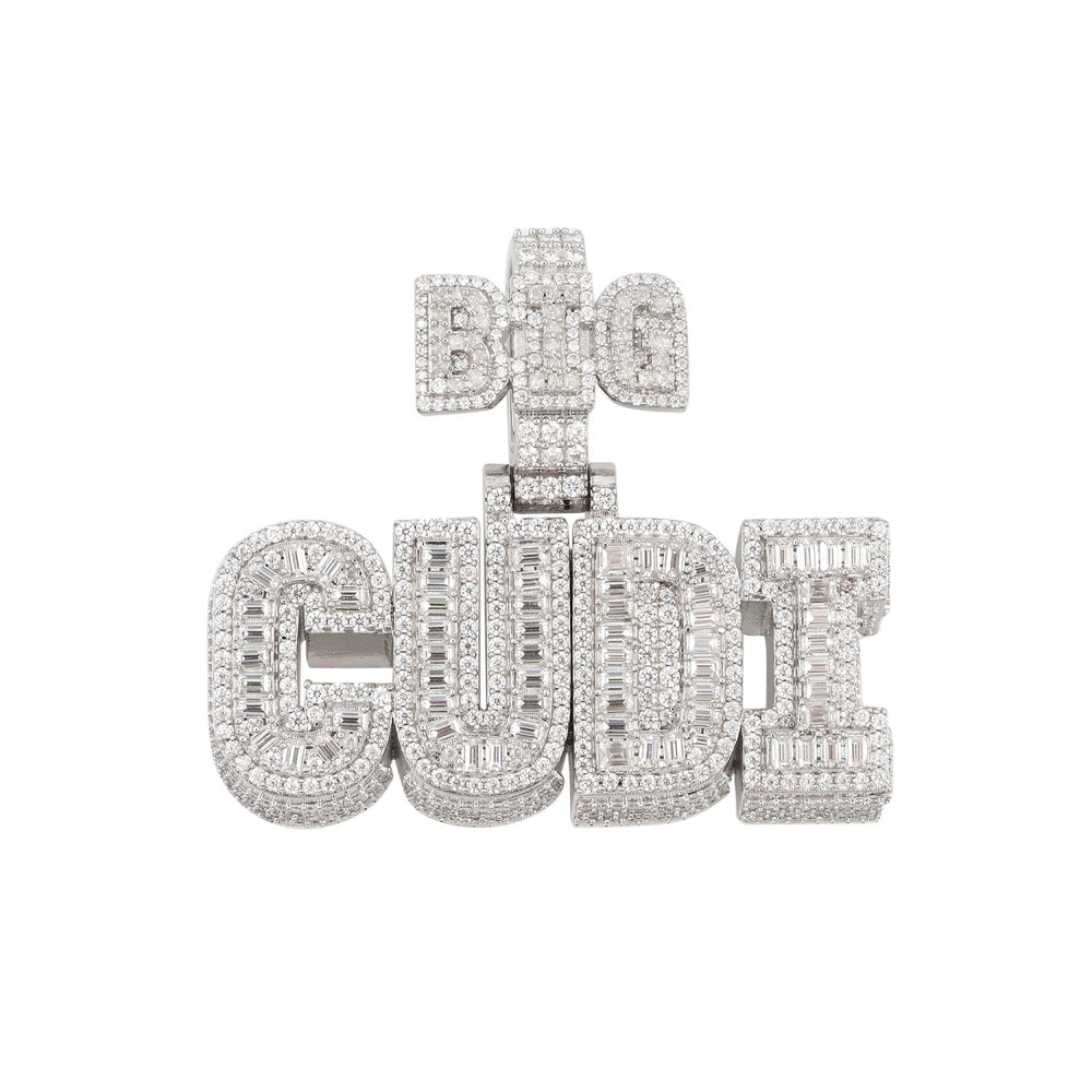 big cudi custom moissanite name pendant 14k gold icecartel white