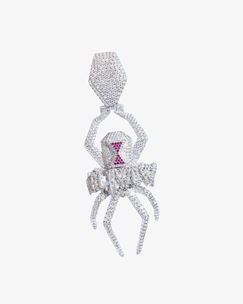 big custom moissanite spider pendant1