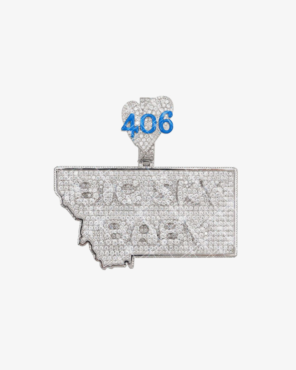 big sky baby moissanite custom name pendant 14k gold icecartel F6