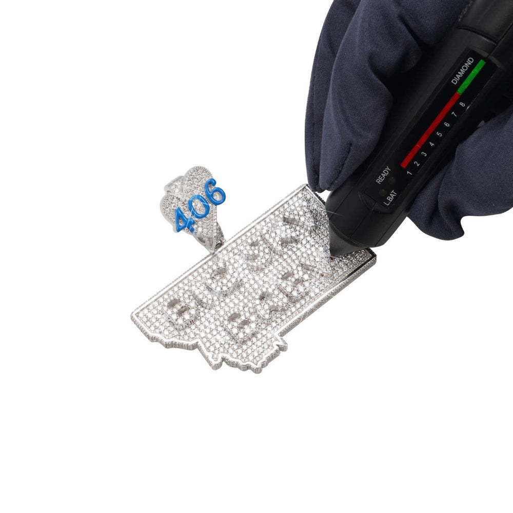 big sky baby moissanite custom name pendant 14k gold icecartel test