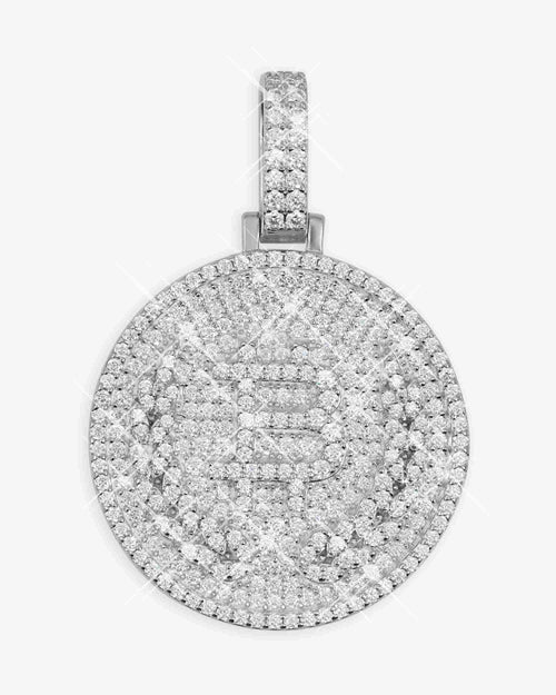 "BITCOIN" Custom Circle Pendant 14K Gold