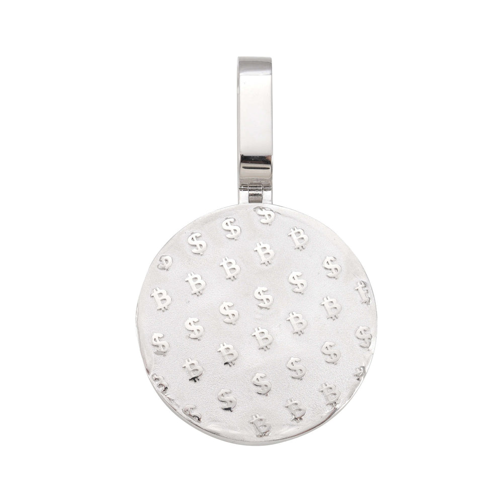 bitcoin eagle custom circle pendant 14k gold icecartel back