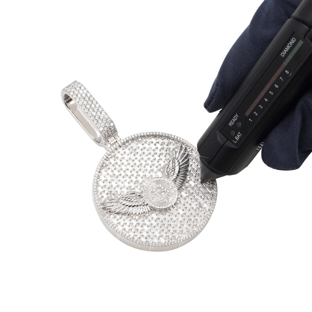 bitcoin eagle custom circle pendant 14k gold icecartel test