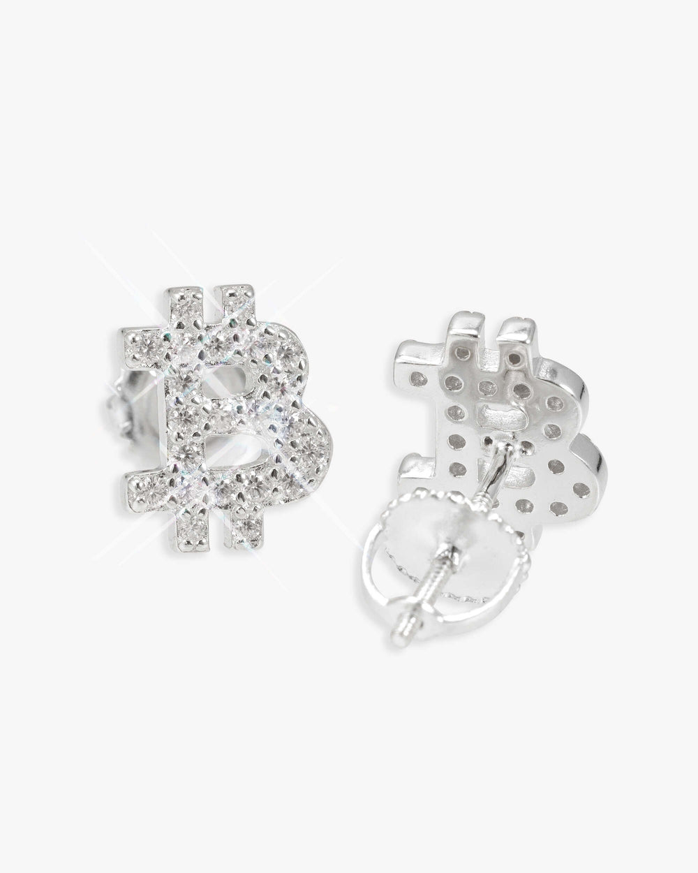 bitcoin moissanite earrings 14k gold icecartel main front
