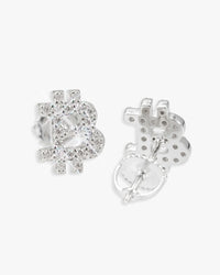 bitcoin moissanite earrings 14k gold icecartel main front