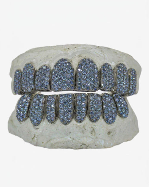 black gold blue stone grillz px