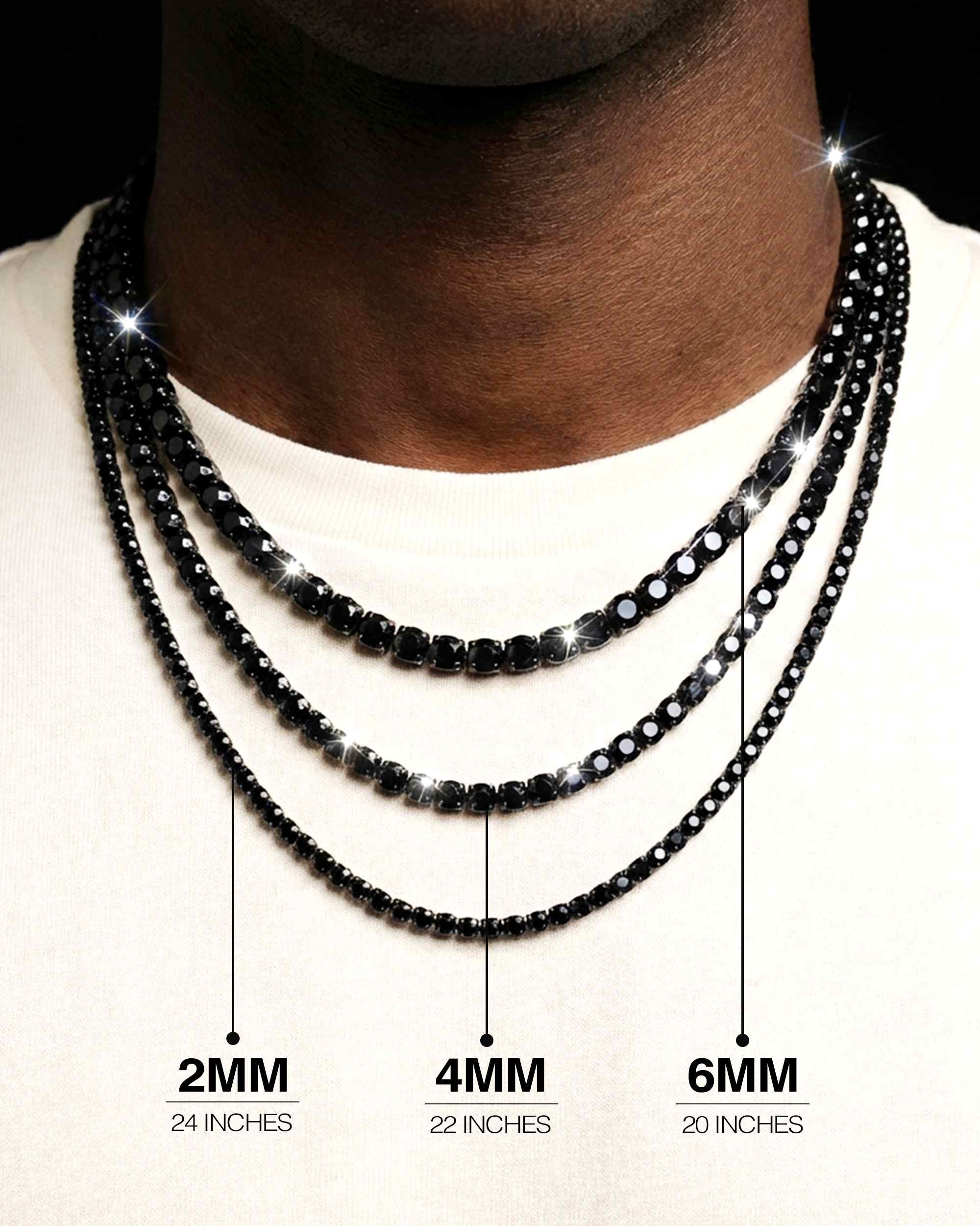 S925 Black Moissanite Tennis Chain - IceCartel™