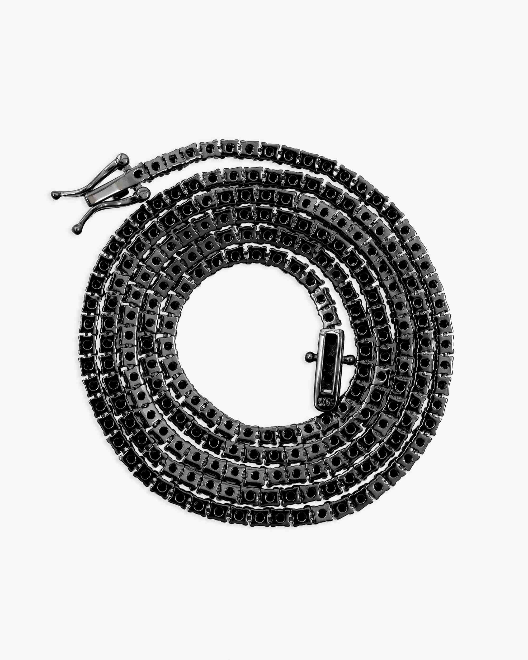 S925 Black Moissanite Tennis Chain - IceCartel™