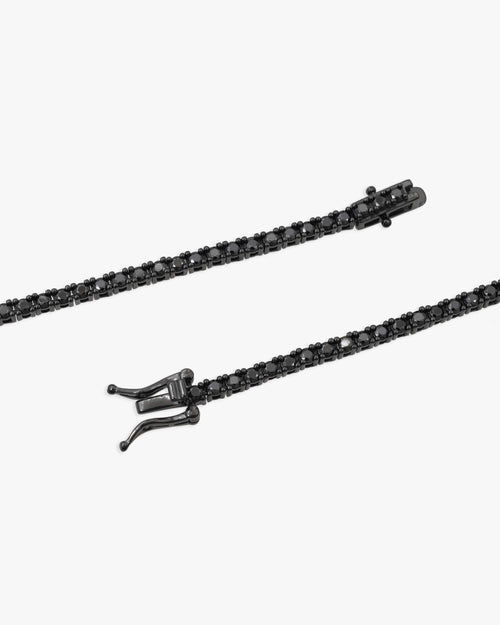 black  moissanite  tennis  chain  necklace  icecartel  px  2mm  clasp