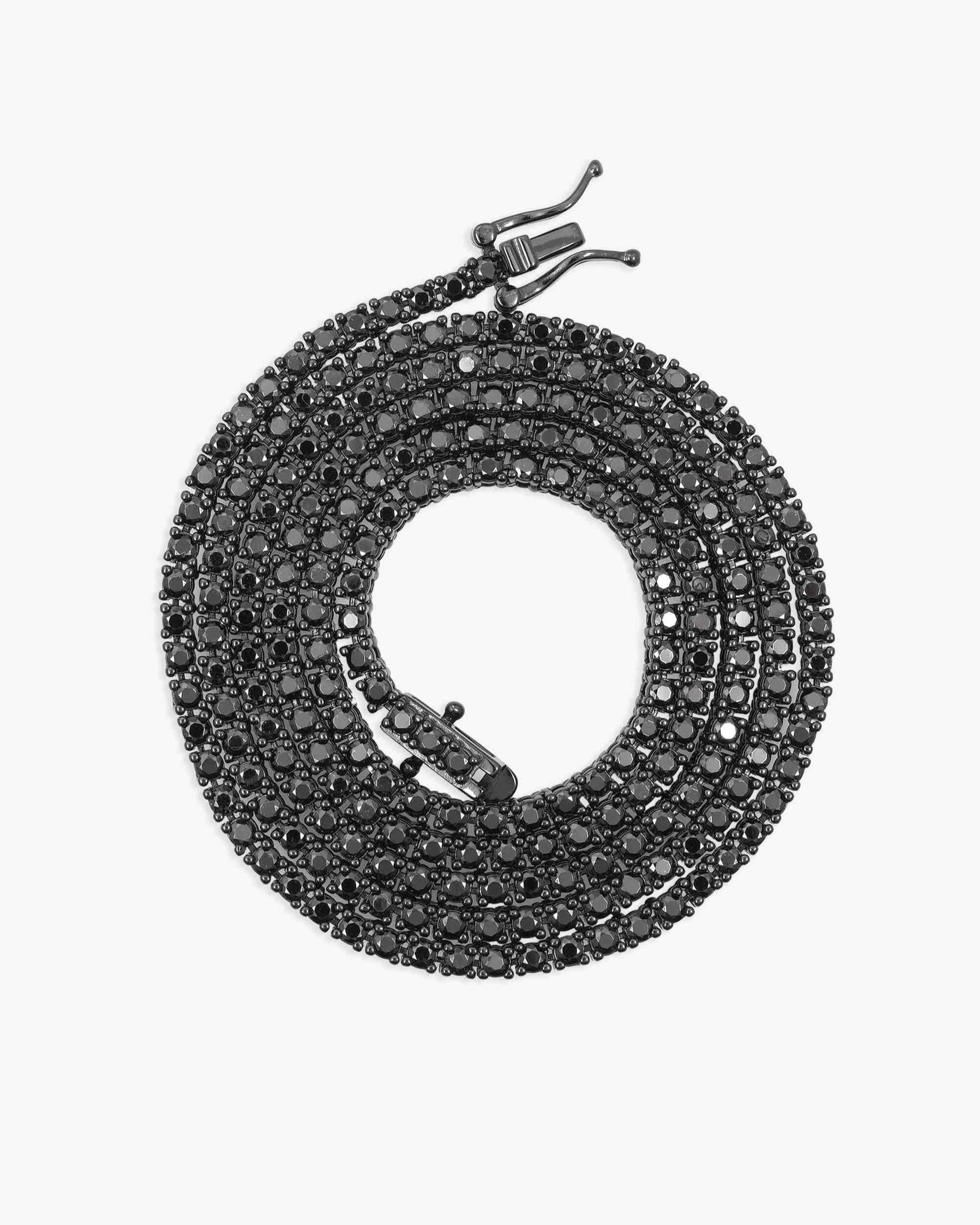 S925 Black Moissanite Tennis Chain - IceCartel™