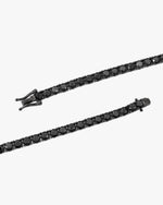 Black Moissanite Tennis Chain 14K Black Gold (ALL SIZES) - 4MM