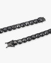 Black Moissanite Tennis Chain 14K Black Gold (ALL SIZES) - 6MM