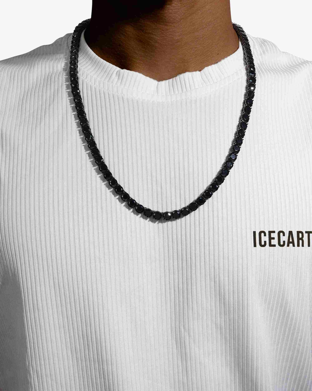 Black Moissanite Tennis Chain 14K Black Gold (ALL SIZES) - 6MM