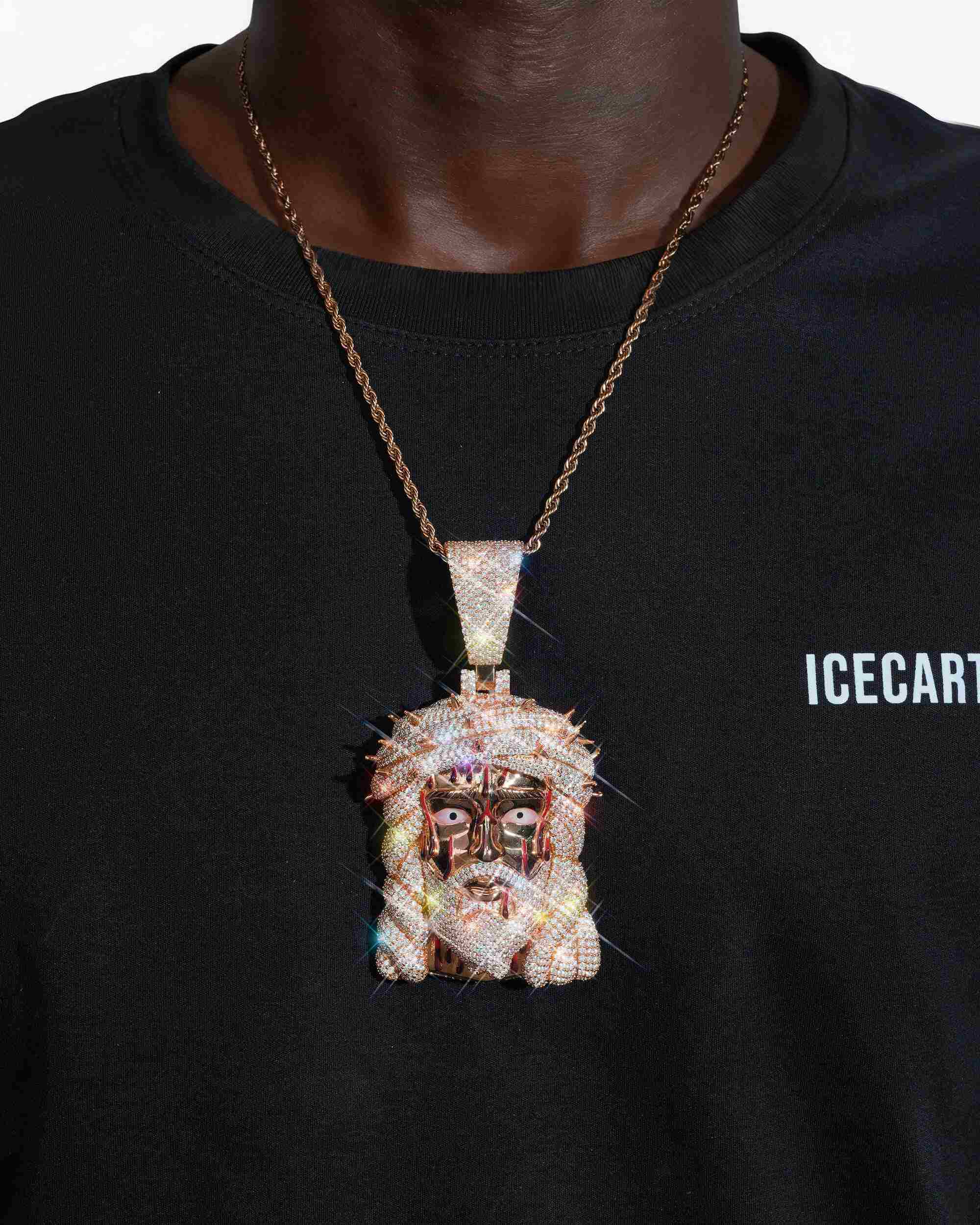 Moissanite Blood Jesus Piece - IceCartel™