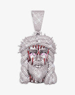 Blood Jesus Piece 14K Gold - White Gold