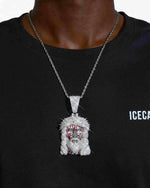 Blood Jesus Piece 14K Gold - White Gold