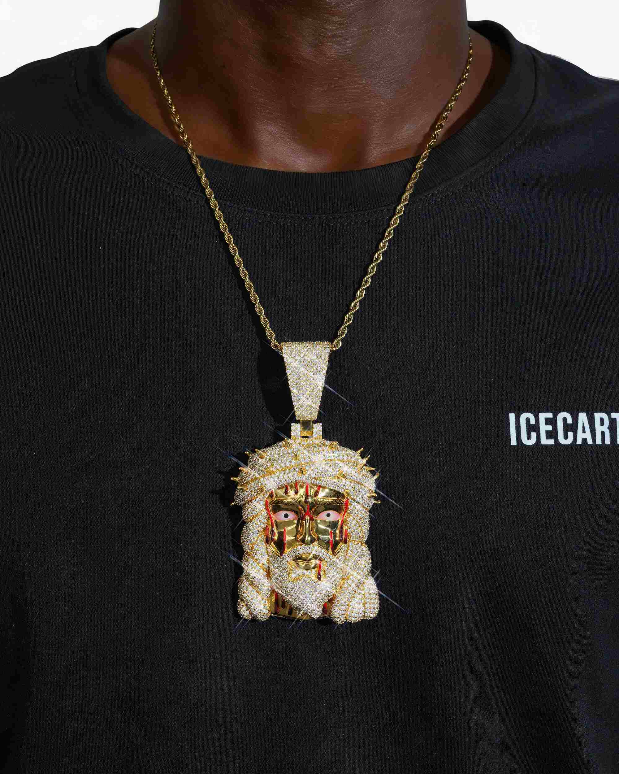 Moissanite Blood Jesus Piece - IceCartel™