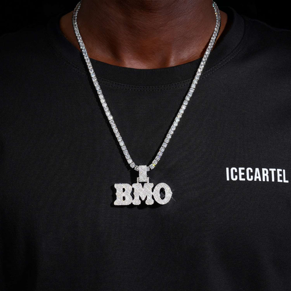 bmo custom moissanite name pendant 14k gold icecartel model