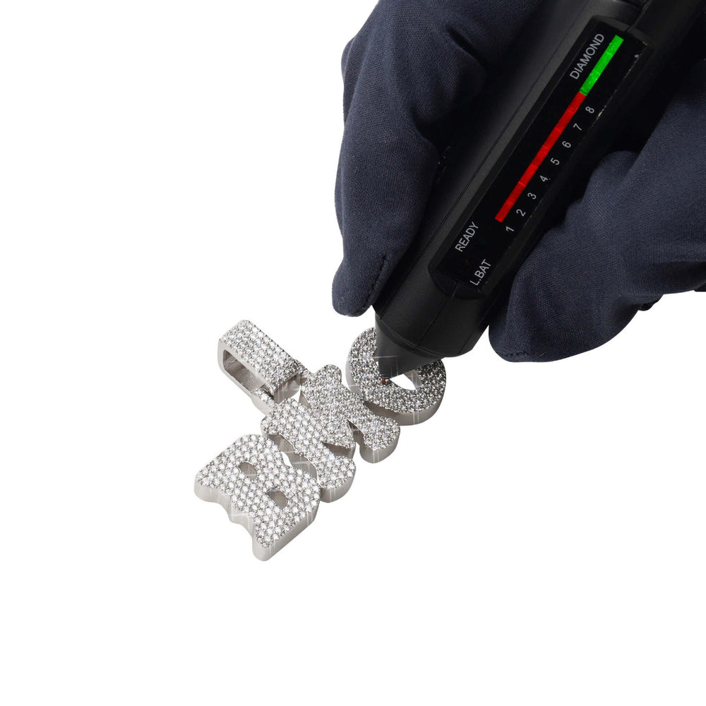 bmo custom moissanite name pendant 14k gold icecartel test