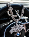 CUSTOM CLASP 15MM Moissanite Baguette Cross Miami Cuban Link Chain 14K Gold - White Gold