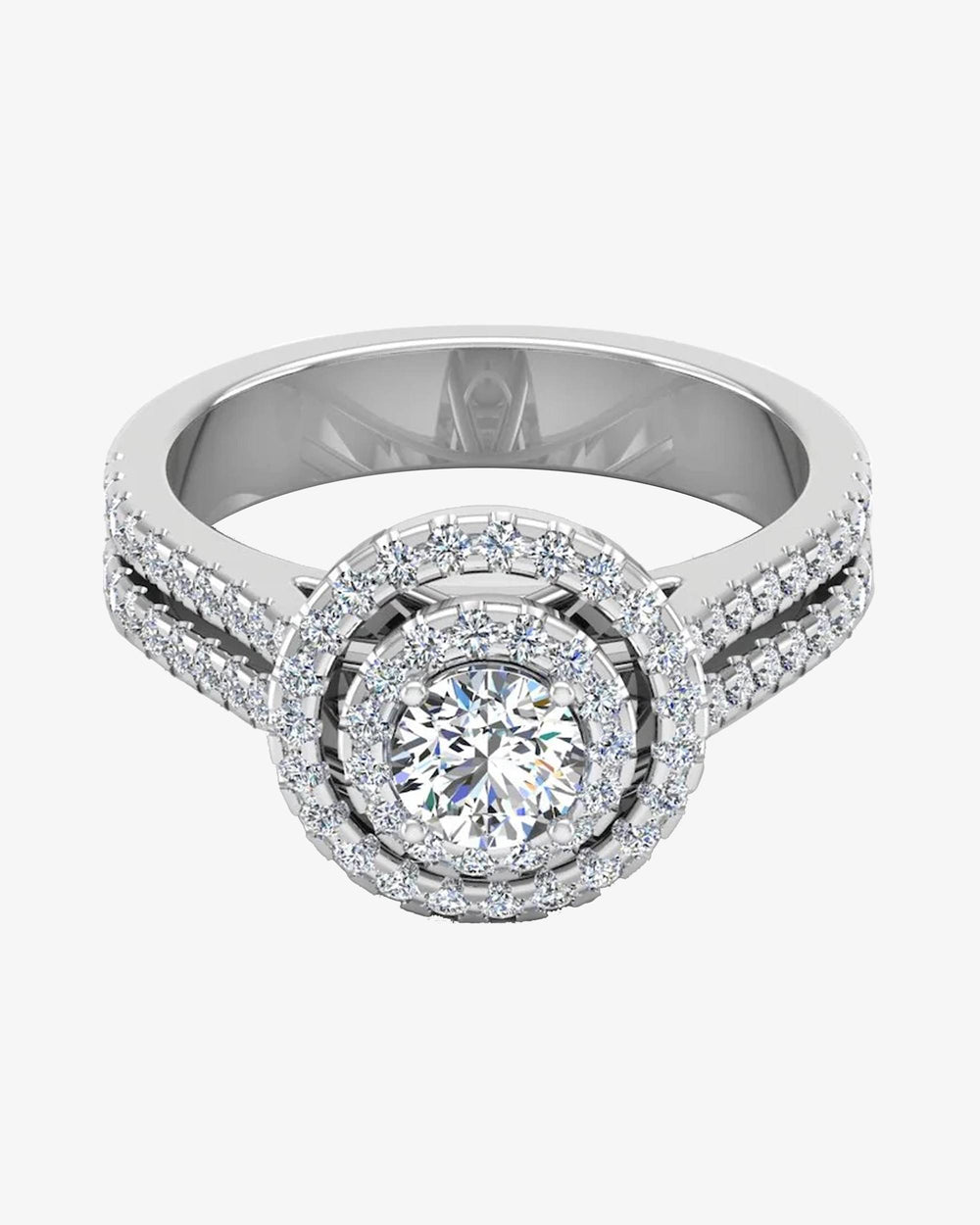 brilliant cut double halo split shank moissanite engagement ring icecartel horizontal