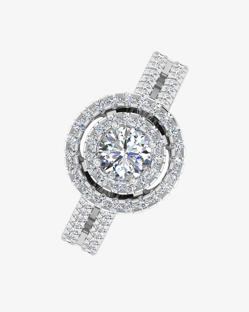 brilliant cut double halo split shank moissanite engagement ring icecartel i