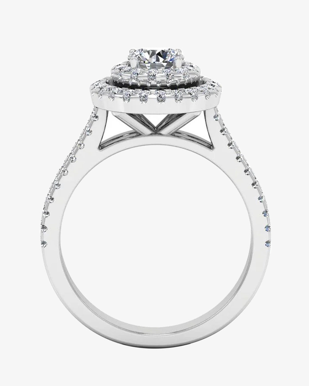 brilliant cut double halo split shank moissanite engagement ring icecartel o