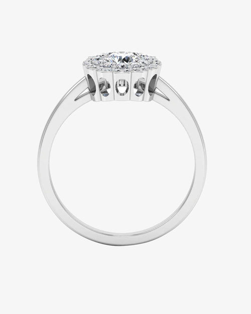brilliant cut floral halo petite moissanite engagement ring icecartel o