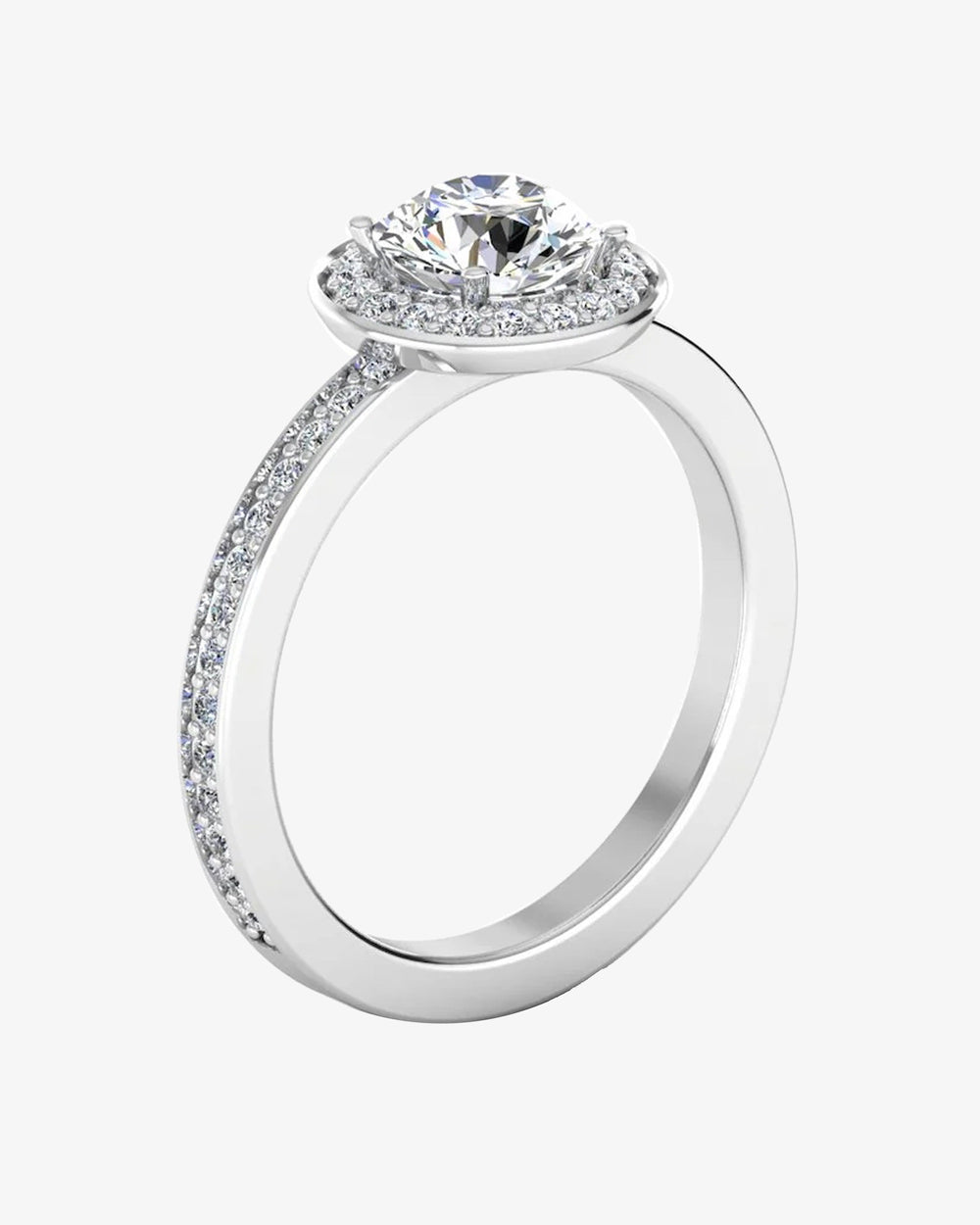 brilliant cut halo channel set moissanite engagement ring icecartel angle px