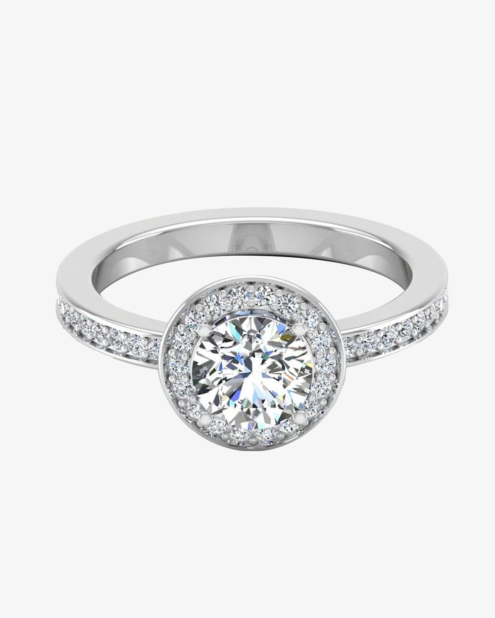 brilliant cut halo channel set moissanite engagement ring icecartel horizontal px
